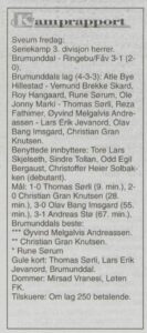 RBs kampfakta fra Christoffers debut 22. august 2003. 